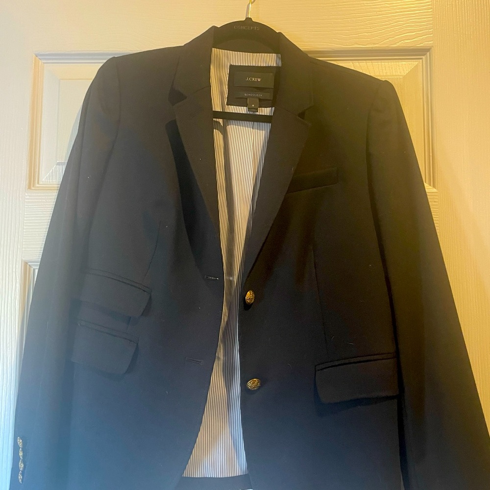J Crew black schoolboy style blazer-size 6